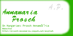 annamaria prosch business card